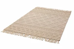 Hot Webteppich Tassels 140 x 190 cm Natur(Look) Teppiche