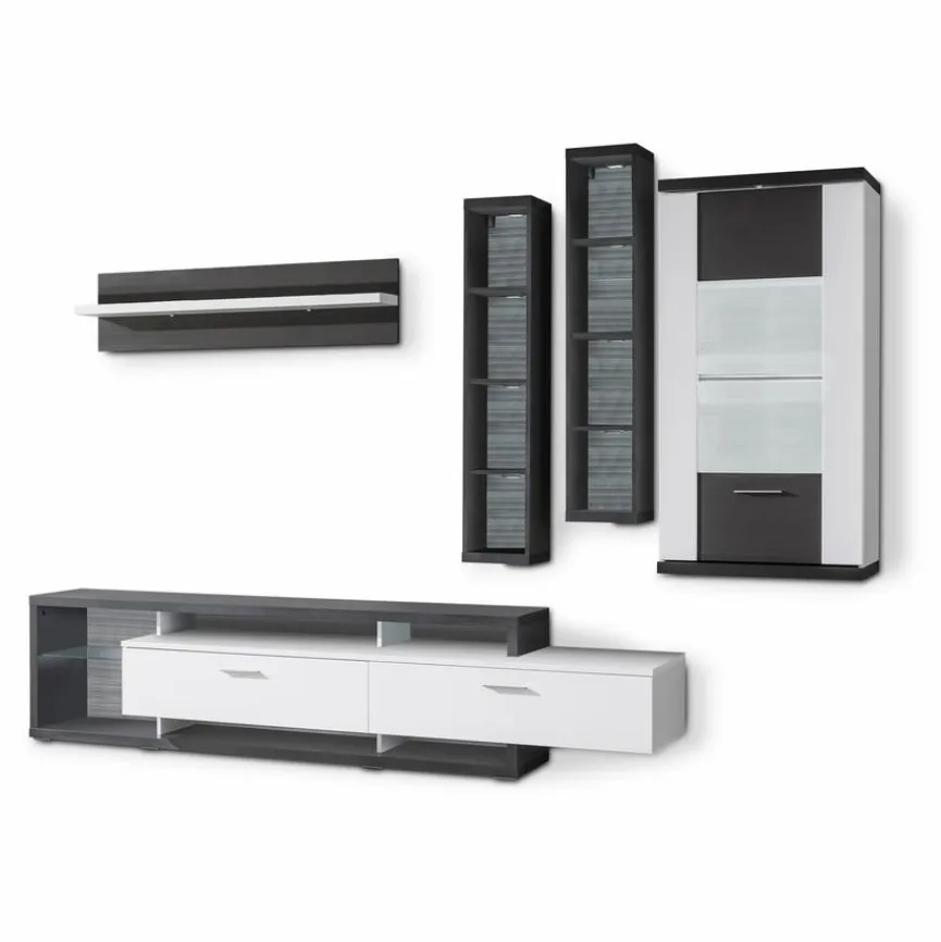 Clearance Wohnwand Manhattan 5tlg. Wohnwände & Tv-Lowboards